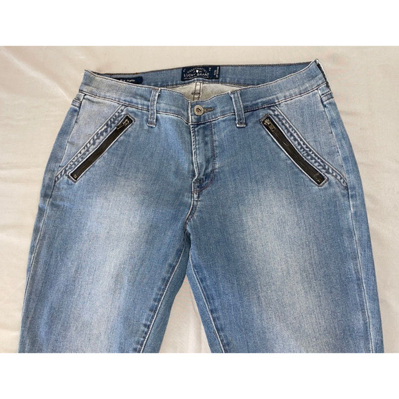 Lucky Brand Charlie Skinny Zip Pocket Stretch Denim Moto Jeans. Size 10, GUC!! - Picture 2 of 5